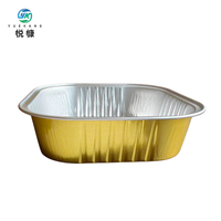 Boîte à gâteau jetable en aluminium doré, ronde et carrée, isotherme, pour cuisson, pain, dessert, scellable à chaud, pour snacks