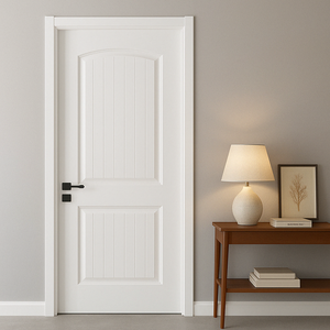 Puertas precolgadas de núcleo sólido para <span class=keywords><strong>Interior</strong></span> moderno, <span class=keywords><strong>puerta</strong></span> de salón de madera moldeada imprimada de <span class=keywords><strong>MDF</strong></span>, puertas de último diseño - Product Image 1