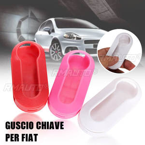 Carcasa para Llave Remota con 3 Botones para Fiat 500, Brava, Panda, Punto, Rojo/Rosa/Blanco, Funda para Llavero con Control Remoto - Product Image 1