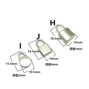 Breloques de verrouillage en acier inoxydable, pendentif pour collier, bracelet, bijoux de style punk, cadeau, couleur argent, petite taille - Product Image 5