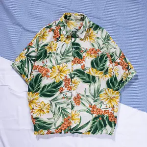 Mùa hè nóng bán men's Hawaii bãi biển Nhà cung cấp Trung Quốc nút lên Áo sơ mi Mens kỳ nghỉ tùy chỉnh in bãi biển Áo sơ mi Hawaii tùy chỉnh Áo sơ mi