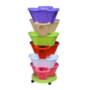 Pots en plastique <span class=keywords><strong>pour</strong></span> plantes Plantation Bassin Tour Jardin Système de culture <span class=keywords><strong>Bacs</strong></span> à légumes en plastique empilables Pots <span class=keywords><strong>pour</strong></span> plantes à fleurs - Product Image 3