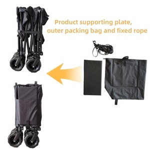 Carrello Pieghevole con Portellone Esteso, Carrello Extra Lungo con Capacità di 200 Libbre e Grandi Ruote per Ogni Terreno - Product Image 5