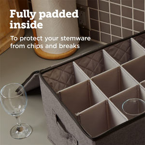 Rangement de nouveaux produits 12 <span class=keywords><strong>verres</strong></span> à vin rouge ou blanc conteneurs de stockage de <span class=keywords><strong>verres</strong></span> à vin boîtes d'emballage de verrerie pour le déménagement - Product Image 5