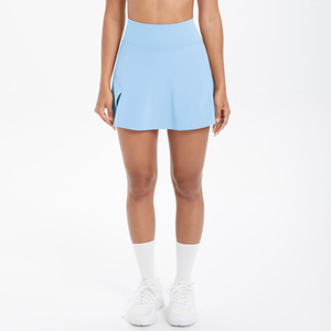 Falda de tenis acampanada con abertura frontal para mujer, antitransparente, de cintura alta, de secado rápido, para golf, yoga, running y ropa deportiva al por mayor - Product Image 5