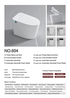 Ensemble WC intelligent monobloc en céramique de style japonais, à double chasse moderne, cuvette allongée, réservoir encastré, télécommande, siphon en S pour salle de bain