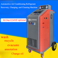 Machine de recharge de climatisation entièrement automatique pour systèmes uniques R1234yf et R134a, avec services de recyclage, récupération et rinçage de réfrigérant