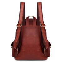 Sac à dos en cuir de qualité supérieure haute qualité en cuir véritable collège sac à dos couleur marron voyage sac à dos meilleur cadeau homme et femme