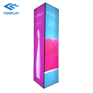 4x4x10ft vuông trụ cột New phát minh sản phẩm <span class=keywords><strong>Double</strong></span> <span class=keywords><strong>Sided</strong></span> LED quảng cáo năng động trụ cột hộp Đèn - Product Image 3