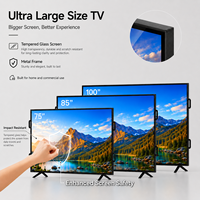 Téléviseur intelligent Android 4K de 100 pouces, écran ultra-large, téléviseur LED pour salle de réunion, hôtel et projets commerciaux