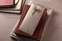 Invitation de mariage chinoise haut de gamme en gros, invitation créative, peut être imprimée, carte d'invitation avec dorure à chaud