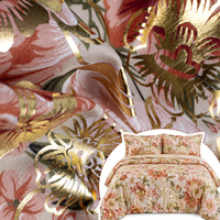 Tissus en microfibre imprimés en gros, 100 % polyester, matériaux imprimés à la feuille pour ensembles de literie
