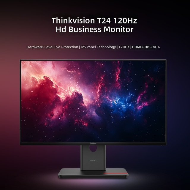 Lenovo 2026 Hot Selling Hot Selling Narrow Border Bidirectional Rotating Lifting Wall Mounted Computermonitor T24-40 23.8 Inches