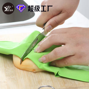 ถุงมือทำความสะอาดไนไตรล์แบบกำหนดเอง สีส้ม ชมพู เขียว แดงกุหลาบ ขนาด 32 ซม. ถุงมือกันน้ำสำหรับล้างจาน - Product Image 2