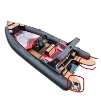 Bateau pneumatique de tourisme CE Tornado Hypalon Yacht en fibre de verre de 7 m, fabricant de bateaux pneumatiques à vendre