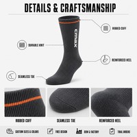 Chaussettes de compression sans couture personnalisées pour hommes, pour le sport, la course à pied, la randonnée, soutien, fabrication OEM, vente en gros, conception gratuite, taille et couleurs personnalisées