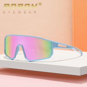 Aronon แว่นตากันแดด UV400กีฬาโฟโตโครมิคสำหรับเด็กแว่นตาจักรยานโพลาไรซ์สีฟ้าแดงชิ้นเดียว1011สำหรับเด็กทันสมัย - Product Image 2