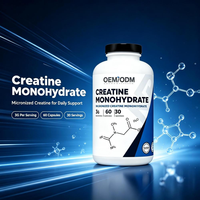 Capsules de créatine micronisée OEM ODM pour soutenir la force musculaire, les performances sportives, complément alimentaire sportif, 60 capsules