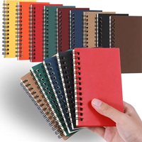 Mini cahier d'exercices personnalisable pour étudiants A4/A5/A6, reliure spirale et à feuilles mobiles, couverture en tissu et papier kraft avec stylo à bille