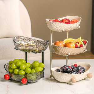 Multi Layer Fruit Plate Set For Living Room Home Decoration Snacks Display Party Wedding Gift - Product Image 1