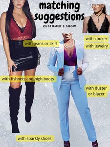 Bodysuit Lingerie Seksi Berbahan Renda untuk Wanita, Model Teddy Transparan dengan Desain Jala untuk Hari Valentine dan Malam Romantis - Product Image 6