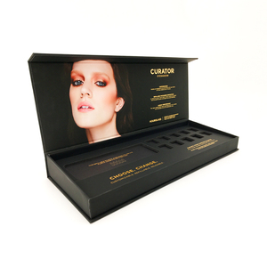 Custom Gold Foil Logo Luxury Large Cosmetic Gift Box Magnetic Cardboard Paper Box