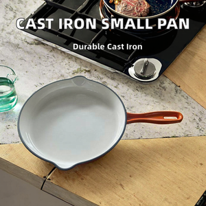 Sartén de Hierro Fundido de Diseño de Lujo, Fácil de Limpiar, <span class=keywords><strong>Pequeña</strong></span>, para Uso Doméstico, para Omelets y Filetes en Estufas de Inducción y de Gas - Product Image 3