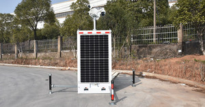Tour de vidéosurveillance <span class=keywords><strong>solaire</strong></span> Ecosight ES4P-6M Cube avec caméras HD 4MP, mât de 6m, blanc, pour la surveillance des parkings - Product Image 4