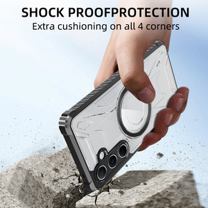Custodia trasparente rigida per PC posteriore per Samsung <span class=keywords><strong>S22</strong></span> S23 S24 S25 PLUS Ultra FE <span class=keywords><strong>Cover</strong></span> morbida in <span class=keywords><strong>Silicone</strong></span> custodia magnetica Wireless - Product Image 4