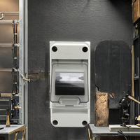 Boîtier de distribution PC étanche IP65 pour extérieur HIGHYI, interrupteur HT-3 voies, circuit MCB, rail DIN