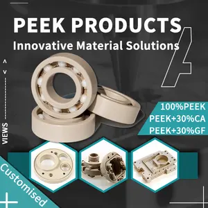OEM tùy chỉnh sửa đổi sợi thủy tinh gia cố PEEK ỐNg Lót nhiệt resistancee và cường độ cao PEEK + GF30 tay áo
