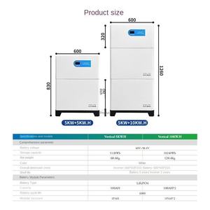 Sistema de Almacenamiento de Energía Solar <span class=keywords><strong>Fotovoltaica</strong></span> Doméstico de 5KW/10KW, Batería de Litio Ferrofosfato, IP65, Fuera de la Red, Apilamiento Vertical, Todo en Uno - Product Image 5