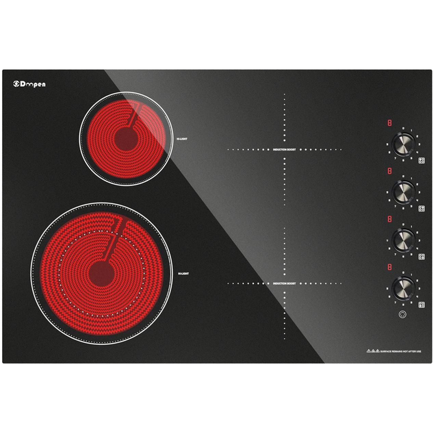 Electric Ceramic Stove Tea Boiling Device Infrared Heating Stove Milk Cooktop 4 Burners Built-in Stove
