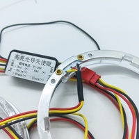 Diskon besar pabrik mata malaikat mobil Led cincin Halo putih + warna Daul kuning 80mm 90mm cincin mata malaikat cahaya