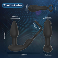 Hochwertiger Silikon-Analplug für Männer mit Penisring und Doppelmotor Prostatamassagegerät für Sexuelles Vergnügen Persönliches Wohlbefinden OEM & ODM