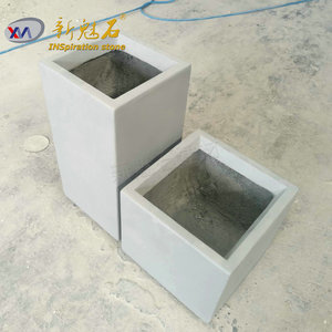 New Magic Stone Grc Fair Faced Concrete Flower <b>Box</b> Outdoor Landscape <b>Planters</b> High Performance Cement Imitation Stone - Product Image 3