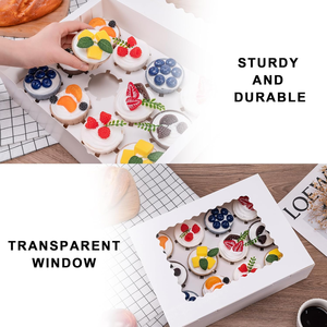 Boîte à gâteau en papier personnalisée, couleur personnalisable transparente <span class=keywords><strong>pour</strong></span> <span class=keywords><strong>anniversaire</strong></span> - Product Image 2