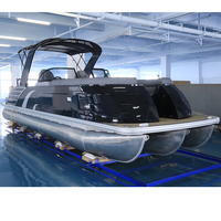 Bateau ponton de luxe de 27 pieds, 300 CV hors-bord, aluminium et fibre de verre, croisière et loisirs, 8-15 personnes, 35-40 nœuds, CE ISO, personnalisable 25 ou 30 pieds