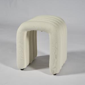 Taburete arqueado de gamuza <span class=keywords><strong>para</strong></span> el hogar moderno, reposapiés bajo de forma especial <span class=keywords><strong>para</strong></span> sala de estar, dormitorio, cambio de zapatos, tela al por mayor - Product Image 5
