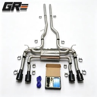 Système d'échappement Catback à valves en acier inoxydable SS304 pour Jaguar F-TYPE X152 3.0T 2014-2023, section intermédiaire arrière, silencieux à quatre sorties, amélioration du système d'échappement