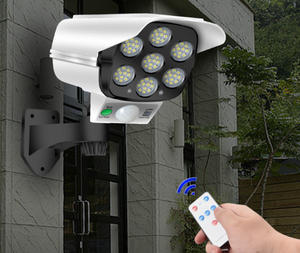 Lampe <span class=keywords><strong>solaire</strong></span> 77 LED <span class=keywords><strong>avec</strong></span> <span class=keywords><strong>détecteur</strong></span> de mouvement 10Watt IP66 étanche projecteur de jardin extérieur alimenté par batterie - Product Image 5