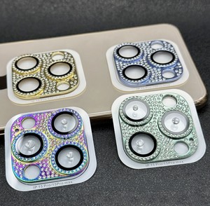 Protector de Lente de Cámara con Diamantes Brillantes de Lujo, Protección de Pantalla 360, Dureza 9H, Ultrafino, Resistente al Agua, Vidrio Templado para 16 14 15 <span class=keywords><strong>Pro</strong></span> - Product Image 6