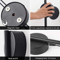 Lampes murales sans fil rechargeables par USB, lumière murale à intensité variable, lampe LED à intensité variable avec télécommande, CE pour la chambre à coucher