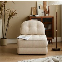 Fabrikneuer moderner Einzelsofa-Sessel aus Chenille-Stoff, vakuumkomprimiert, rollverpackt, keine Montage erforderlich, Großhandel für Wohnmöbel