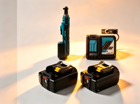 Kit combiné d'outils multifonctions sans fil 18V en gros avec perceuse, clé à chocs, meuleuse d'angle et pistolet thermique pour travaux automobiles et de menuiserie