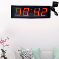 Jam LED Digital dinding Mini kedap air 4 inci dengan GPS terpasang di dinding jam tangan hitung mundur 4 Digit & Stopwatch dengan pengendali jarak jauh Model DAP