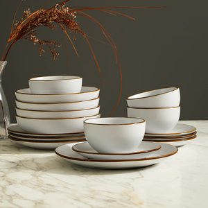 Juegos de <span class=keywords><strong>vajilla</strong></span> de cerámica de boda de loza de restaurante de color mate de gres EKA con terracota - Product Image 3