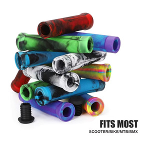 Poignées souples en TPE de couleur noire et blanche mélangée de 22,2 mm de diamètre intérieur pour <span class=keywords><strong>scooter</strong></span> et vélo extrêmes - Product Image 3