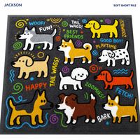 Tapis en peluche à imprimé animal, tufté, adapté aux animaux domestiques, écologique, imperméable, réversible, avec dos antidérapant en caoutchouc, style moderne, pour la maison et l'extérieur