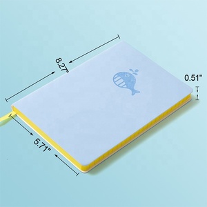 Cuaderno A5 <span class=keywords><strong>de</strong></span> Tapa Blanda <span class=keywords><strong>de</strong></span> Cuero con Diseño <span class=keywords><strong>de</strong></span> Pequeña <span class=keywords><strong>Ballena</strong></span>, Bordes <span class=keywords><strong>de</strong></span> Colores, Encuadernado Cosido, Logotipo Personalizado, Diseño Simple, Diario Escolar - Product Image 4